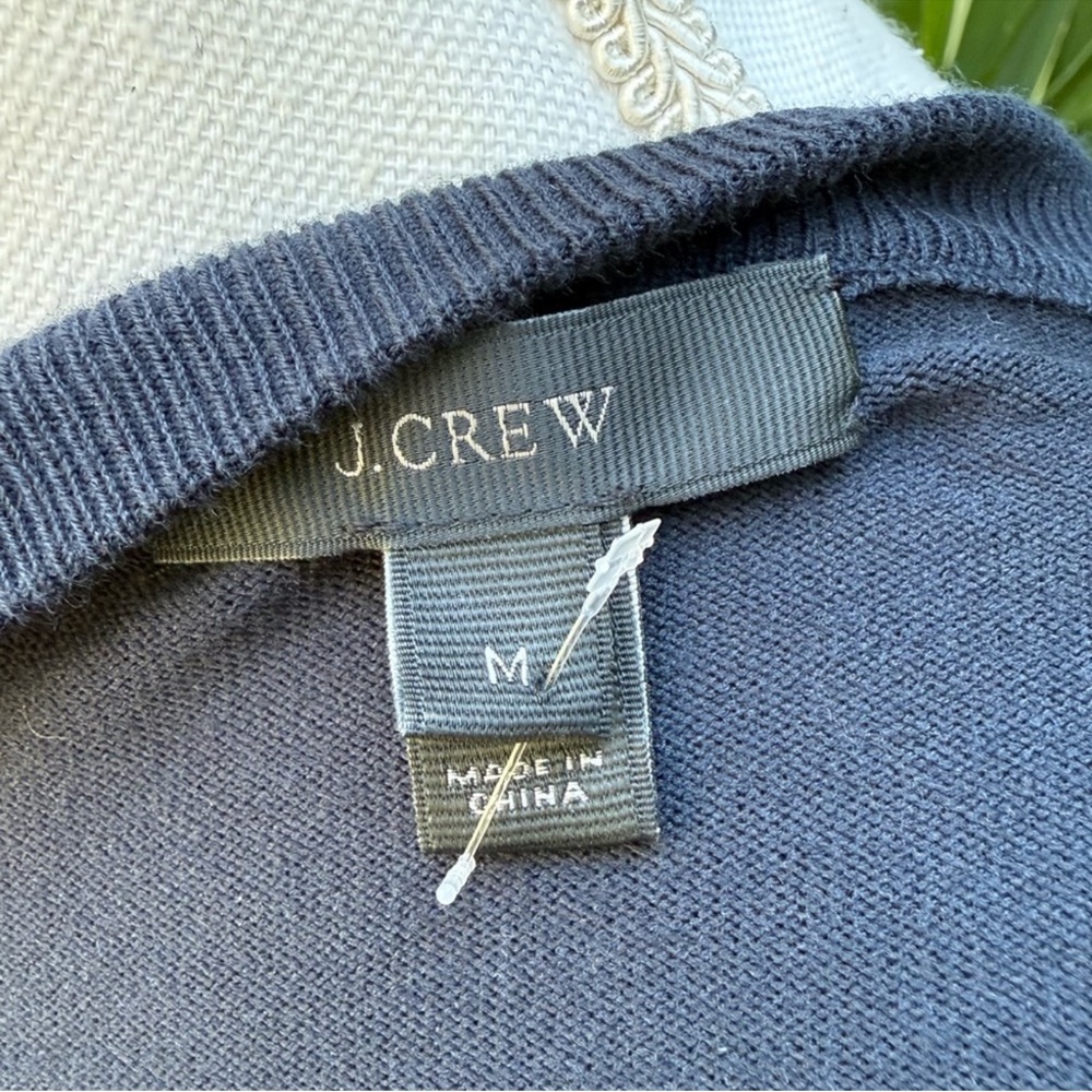 J Crew navy and white cardigan - Picture 9 of 9